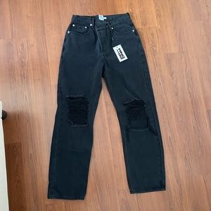 Holly asymmetric straight leg jean